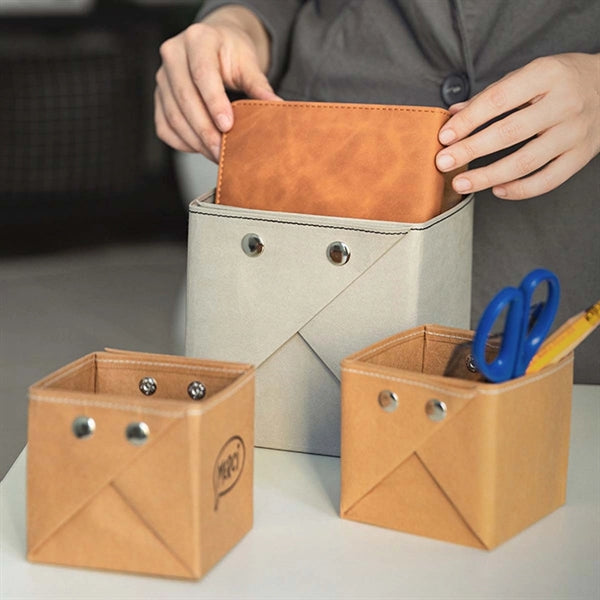 Washable Eco Kraft Paper Storage Box Plant Baskets