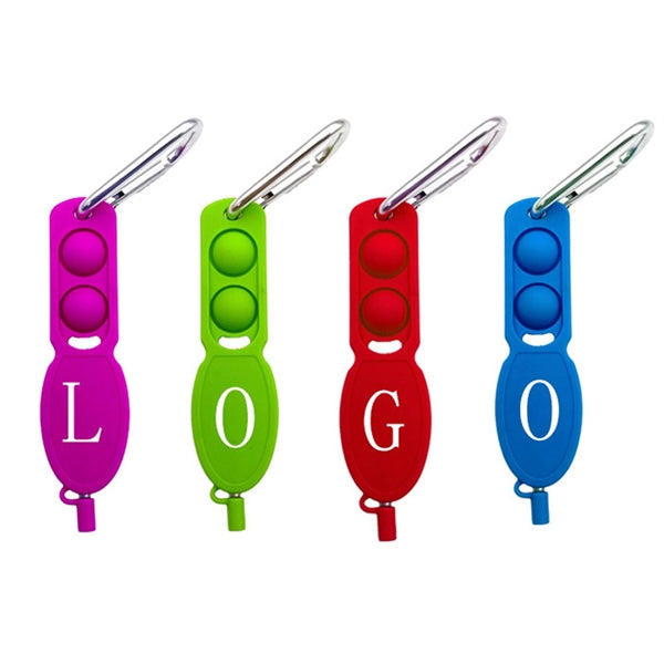 Push Pop Pen Keychain w/ Carabiner