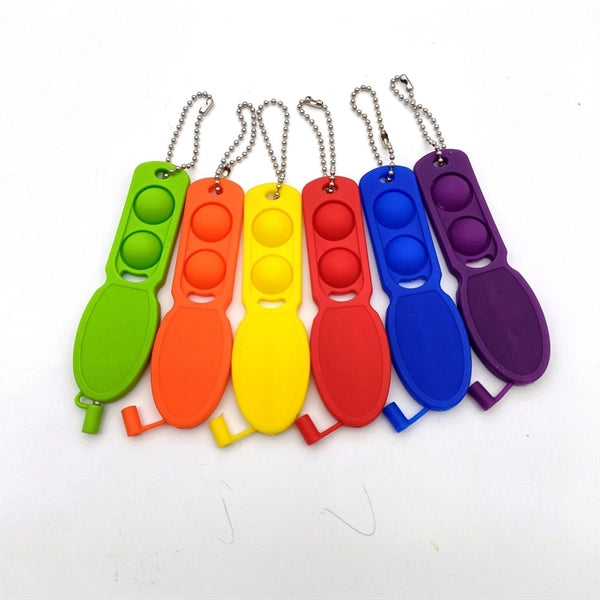Push Pop Pen Keychain w/ Carabiner