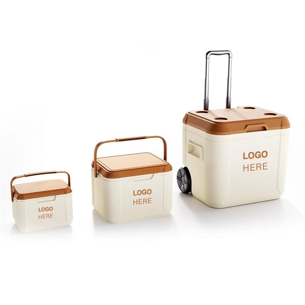 3 Pcs Portable Cooler Box Set with Wheels