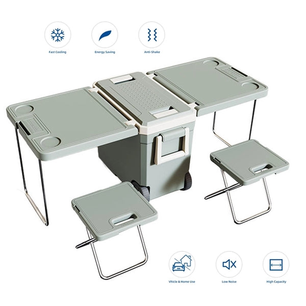 Multi Function Cooler With Folding Table