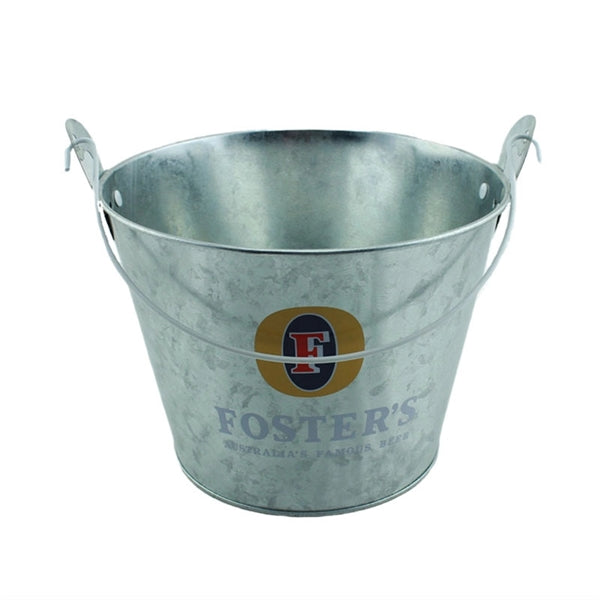 5 Quart Galvanized Steel Ice Bucket w/ Metal Handle
