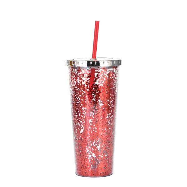 24Oz Sparkling Pink Water Cup