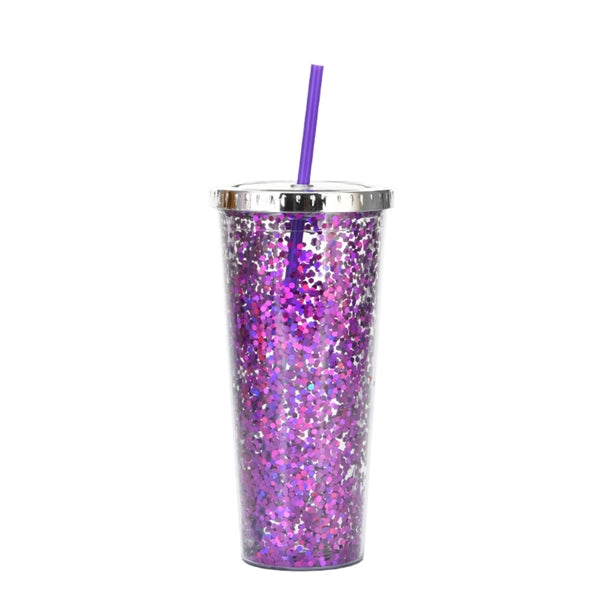 24Oz Sparkling Pink Water Cup