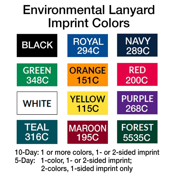 3/4" Custom Silkscreen 100% Recycled P.E.T. Lanyards
