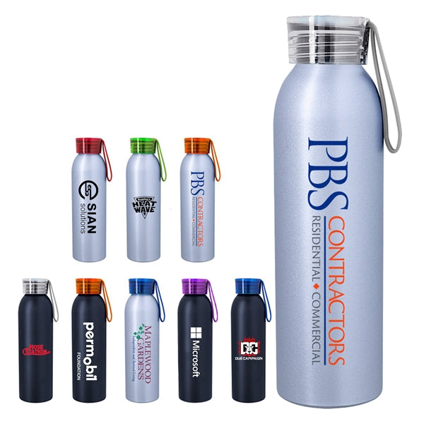 22 Oz. Fashion Silicone Handle Aluminum Bottle