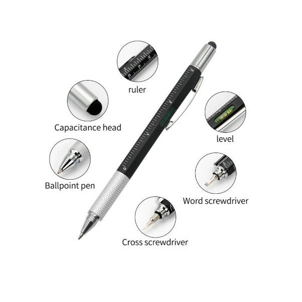 6 in 1 Multitool Pen w/ Capacitance Head