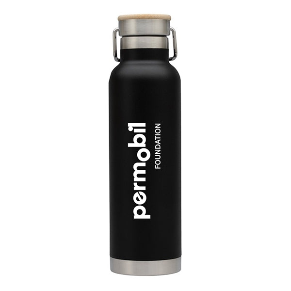 21 Oz. Fashion Stainless Steel Bottle With Bamboo Lid