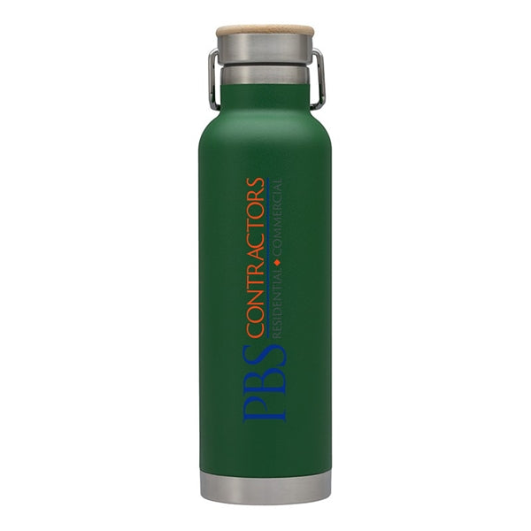 21 Oz. Fashion Stainless Steel Bottle With Bamboo Lid