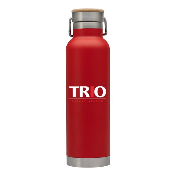21 Oz. Fashion Stainless Steel Bottle With Bamboo Lid