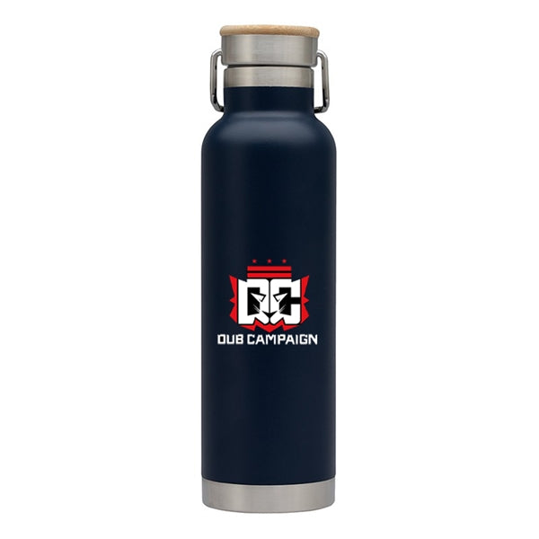 21 Oz. Fashion Stainless Steel Bottle With Bamboo Lid