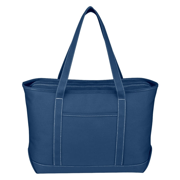 Large Cotton Canvas Yacht Tote Bag