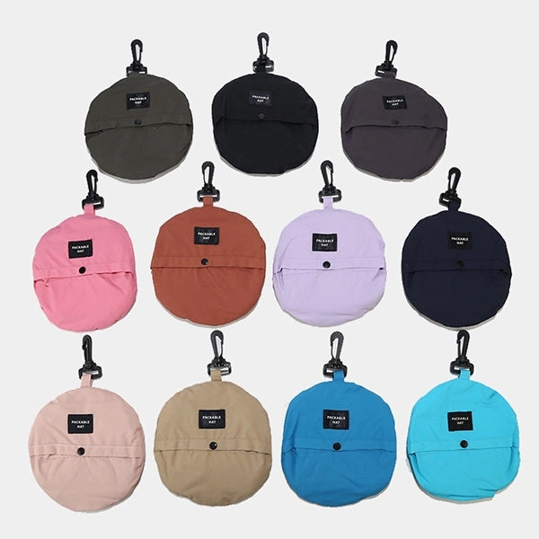 Fast dry packable bucket hat with carabiner