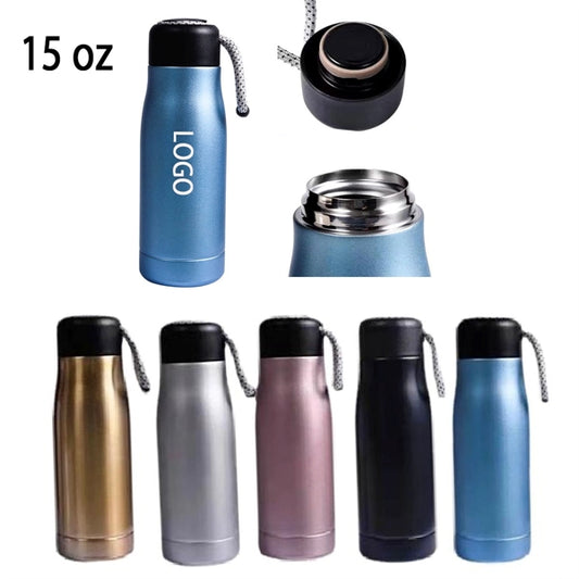 15 oz Belt Style Doulbe Wall Vacuum Bottle