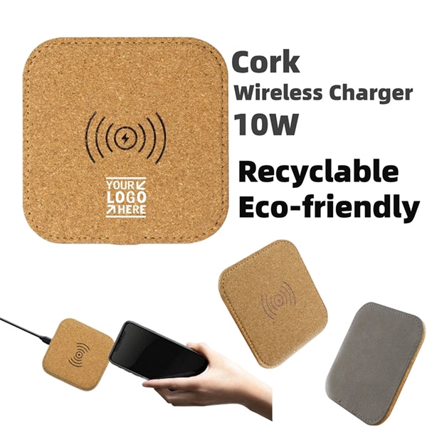 10W Square Cork Wireless Charger