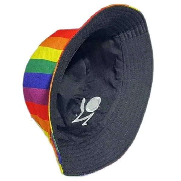 Embroidered Rainbow Bucket hat