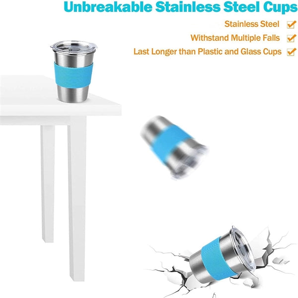 Unbreakable Stainless Steel Kids Cups Tumblers