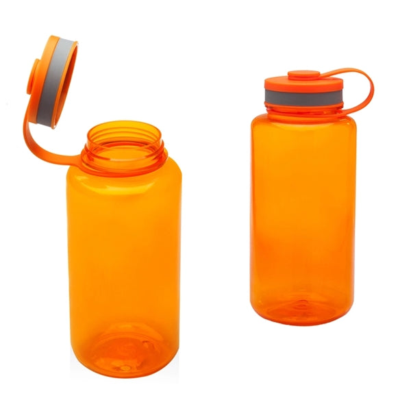 Wide-Mouth Plastic Water Bottle, 38 oz.