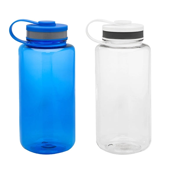 Wide-Mouth Plastic Water Bottle, 38 oz.