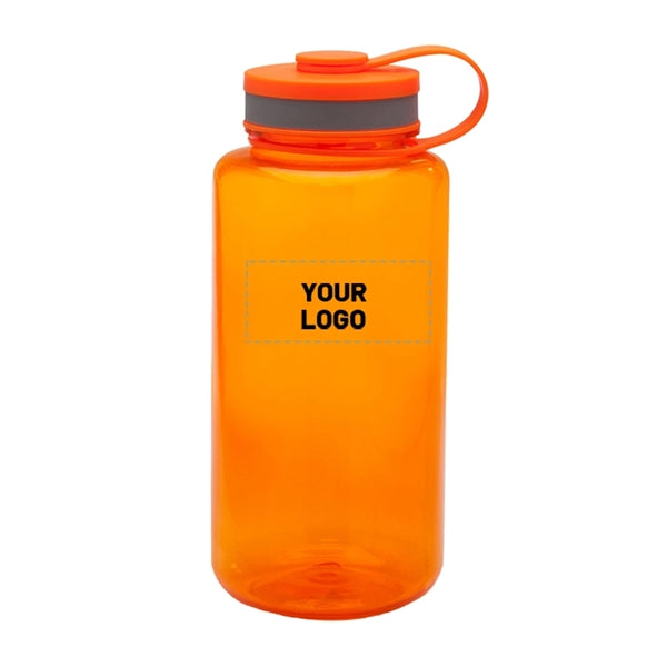 Wide-Mouth Plastic Water Bottle, 38 oz.