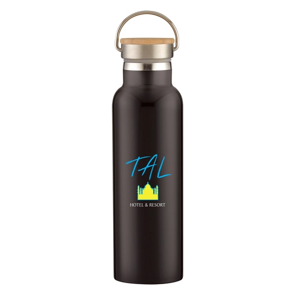 21 Oz. Tipton Recycled Stainless Steel Bottle With Bamboo...