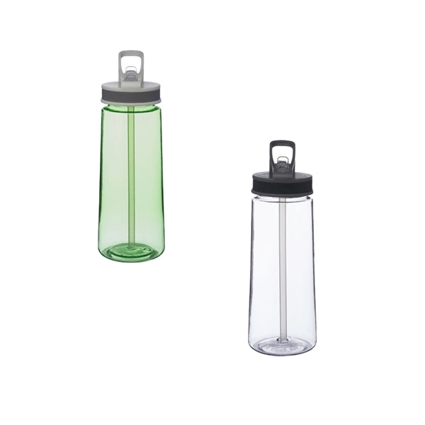 Plastic Water Bottle with Straw, 22 oz.