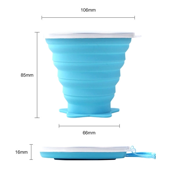 Silicone Collapsible Travel Cup With Lid