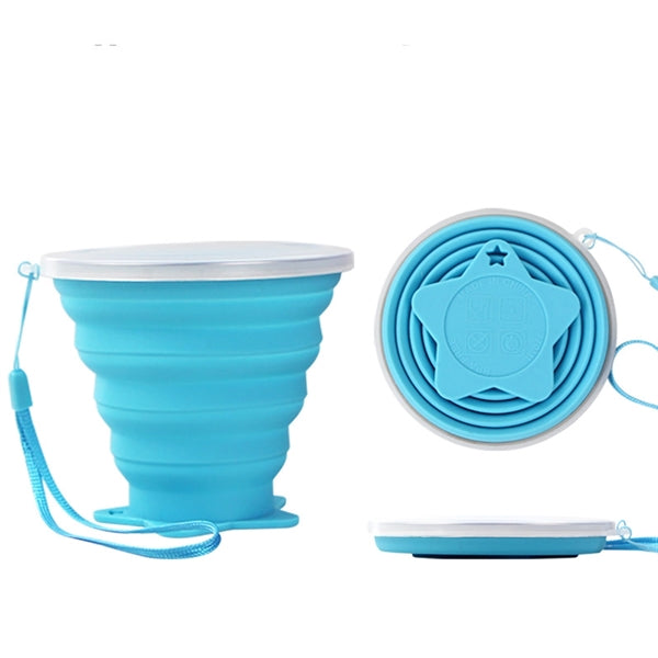 Silicone Collapsible Travel Cup With Lid