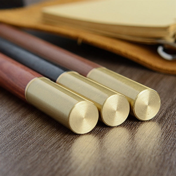 Wood Ball Pen With Brass End