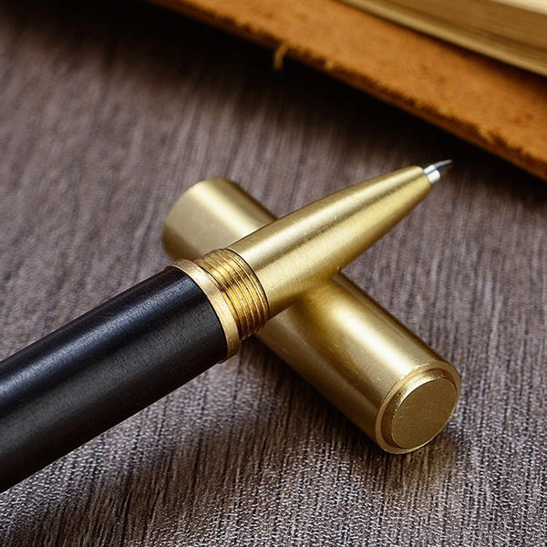 Wood Ball Pen With Brass End