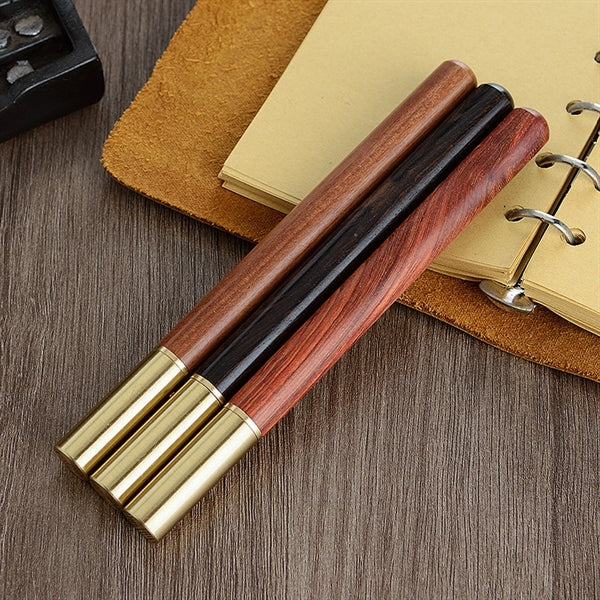 Wood Ball Pen With Brass End