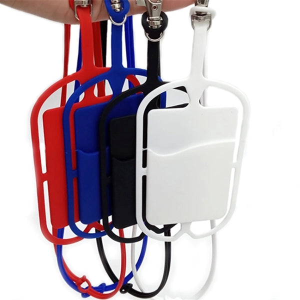 Silicone Lanyard with Phone Holder & Wallet
