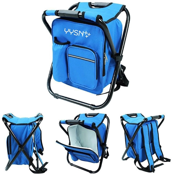 Backpack Foldable Chair With Cooler Bag