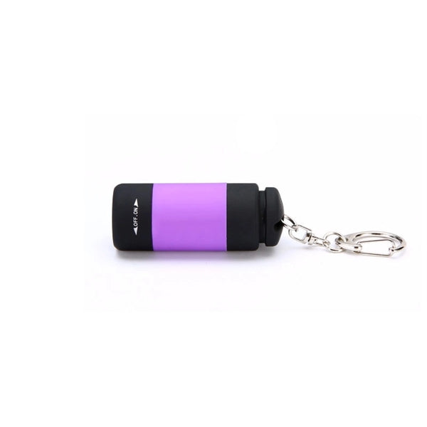 Mini Torch Rechargeable USB LED Flashlight with Key Ring