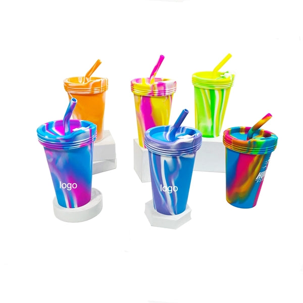 16oz Silicone Pint Tumbler With Lid
