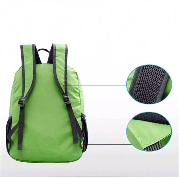 Portable Folding Travel Backpack with Mesh Straps