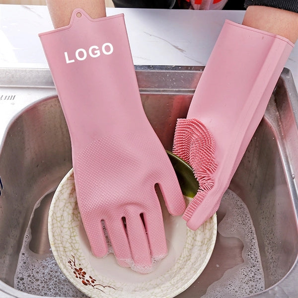 Silicone Gloves with Scrubber