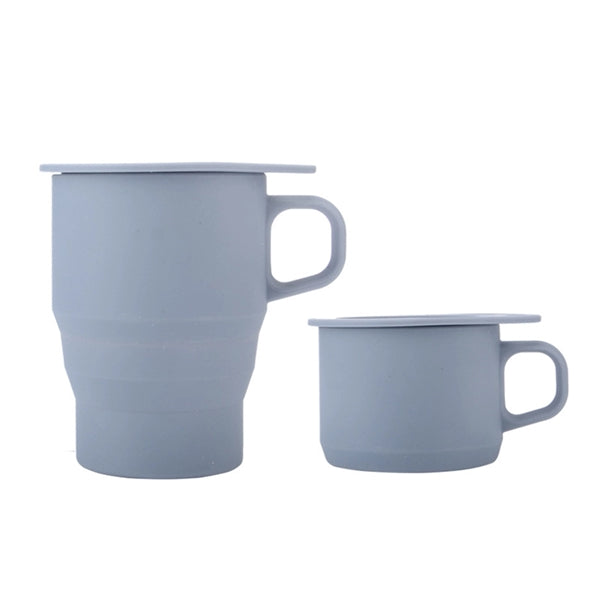 Silicone Collapsible Mug with Straw