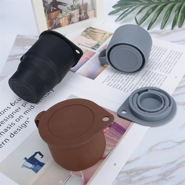 Silicone Collapsible Mug with Straw