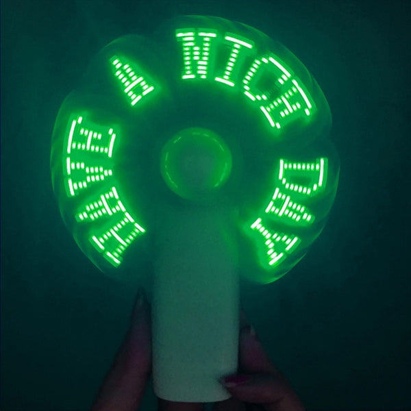 LED Flashing Message Fan