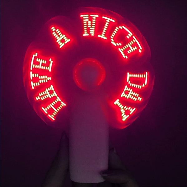 LED Flashing Message Fan
