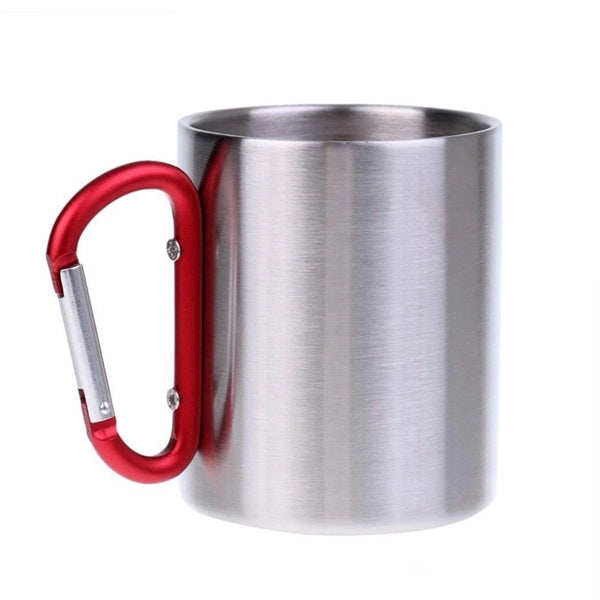 8oz. Carabiner Handle Stainless Steel Mug