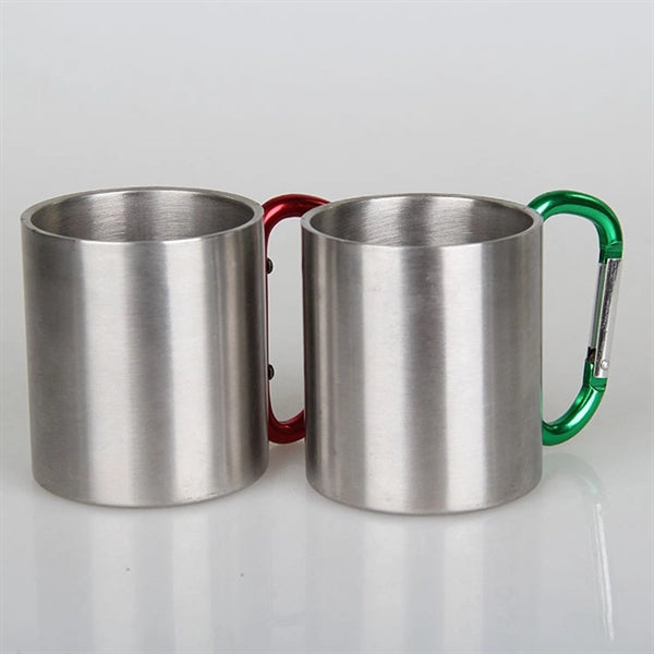 8oz. Carabiner Handle Stainless Steel Mug