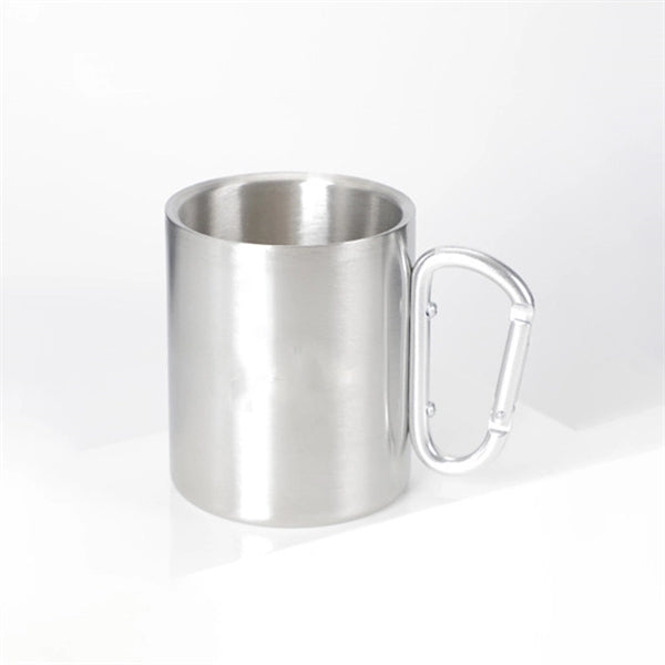 8oz. Carabiner Handle Stainless Steel Mug
