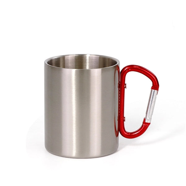 8oz. Carabiner Handle Stainless Steel Mug