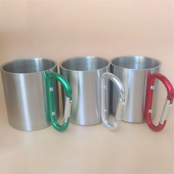 8oz. Carabiner Handle Stainless Steel Mug