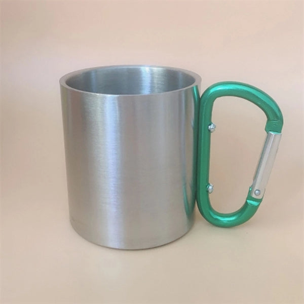 8oz. Carabiner Handle Stainless Steel Mug