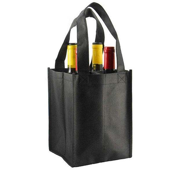 Non Woven 4 Bottle Wine Tote Bag