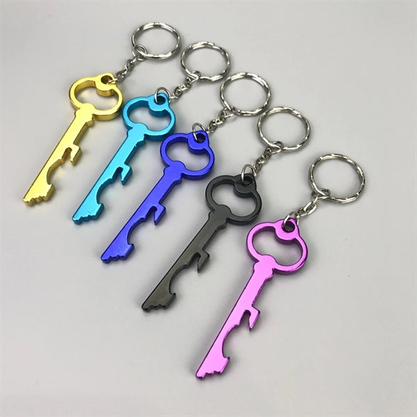 Key shape bottle opener keychain