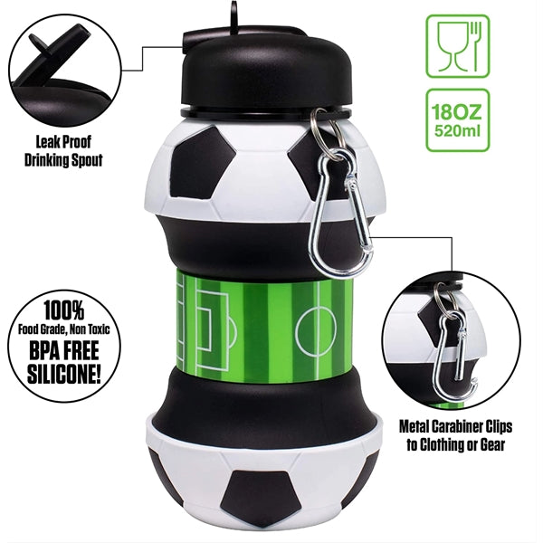 Collapsible Silicone Water Bottle 18oz
